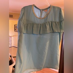 Blue sequenced shirt